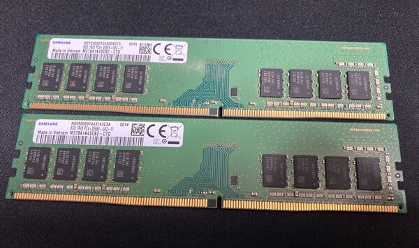 SAMSUNG DDR4-2666MHz 16GB (8GB×2枚) M378A1K43CB2-CTD 動作確認済み PCメモリ
