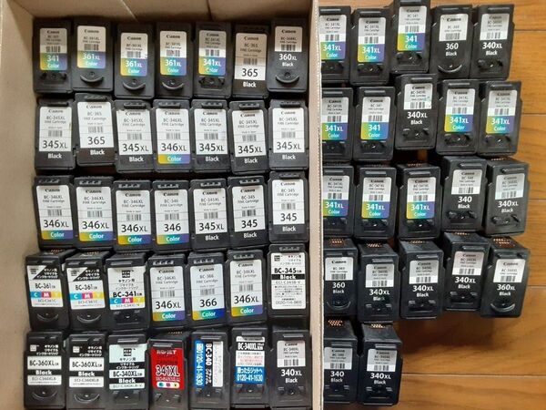 ●57個セット キャノン340 341 360 361 使用済み 空インク 互換 リサイクル インクカートリッジ