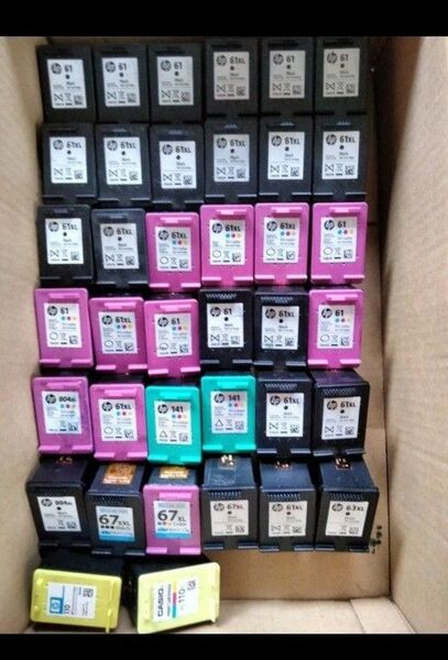 38個セット hp純正 61 61XL 67XL 63XL 141など他メーカーなど色々使用済み 空インク インクカートリッジ
