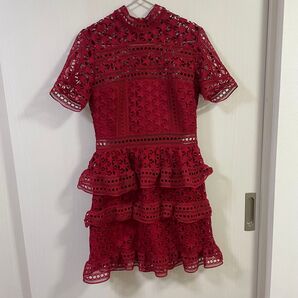 SELF PORTRAIT セルフポートレート ワンピース ドレス 赤 レッド UK6 星柄