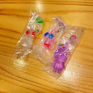 羽ピクミン 白ピクミン 紫ピクミンの3個セット(ピクミン めじるしアクセサリー2) ガチャガチャ ガシャポン