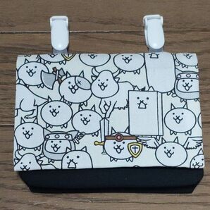 大きめ移動ポケット マチ付き ポケットティッシュ入れあり The Battle Cats にゃんこ大戦争 ハンドメイド
