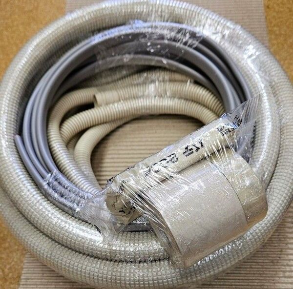 3.5m エアコン配管セット◆2分3分ペアコイルフレア加工済◆VVFケーブル、ドレン、パテ、非粘着テープ1個他◆未使用新品