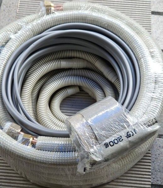 3m◆エアコン配管セット◆2分3分ペアコイルフレア加工済◆VVFケーブル、ドレン、パテ、非粘着テープ1個他◆新品未使用
