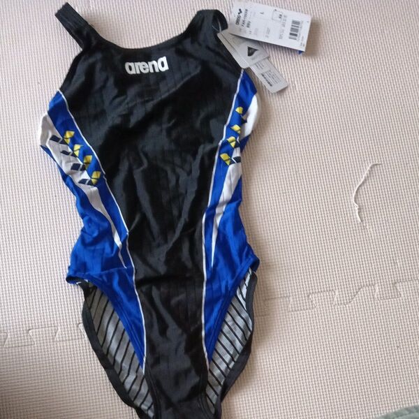 arena 競泳水着 Lサイズ ブラック×ブルー×イエロー 新品 未使用 タグ付き