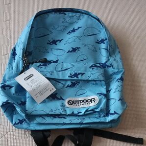 OUTDOOR PRODUCTS アウトドア キッズリュック イルカ クジラ柄 水色 未使用