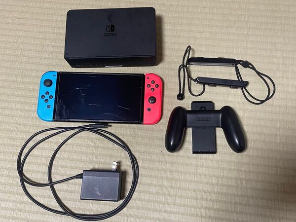 有機EL Nintendo Switch 任天堂 ニンテンドースイッチ セット ネオンレッド ネオンブルー 初期化済 動作確認済