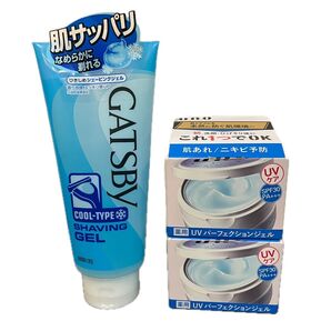 uno ウーノ UVパーフェクションジェル 2個 ギャツビー ひきしめシェービングジェル 1個 スキンケア オールインワン