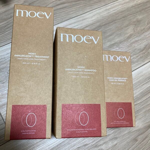 MOEVモエブ3点 ヘアオイルエッセンス, アヌカチンシャンプー,トリートメント