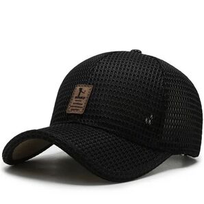 メッシュキャップ 帽子 UVカット 紫外線対策 野球帽 キャップ 通気性抜群 速乾 日除け 釣り ブラック 熱中対策 野球帽