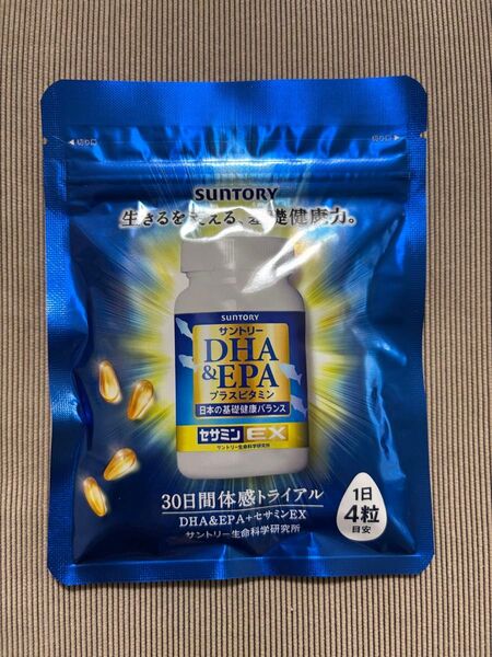 【サントリー 】DHA&EPA プラスビタミン セサミンEX 30日分 120粒 少しオマケ付き(^^)