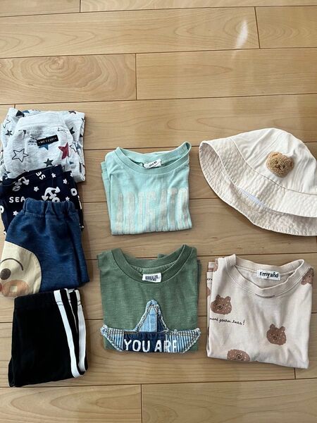 子供服 男の子 Tシャツ 80 赤ちゃん baby ベビー服 アンパンマン まとめ売り ブリーズ プティマイン 帽子