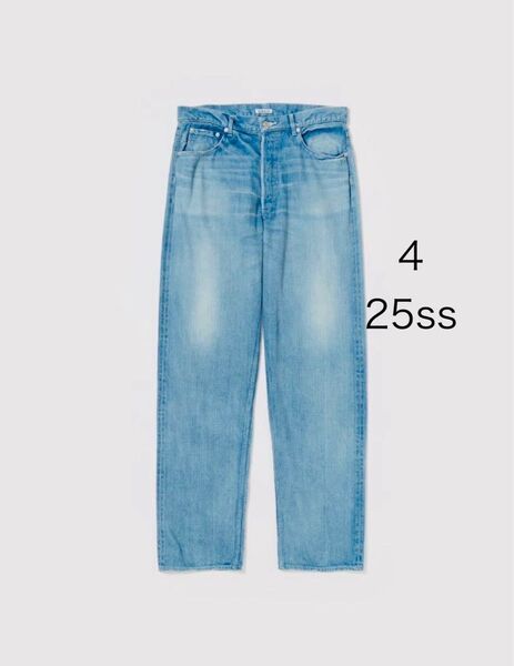 AURALEE 25SS SELVEDGE FADED LIGHT DENIM WIDE PANTS サイズ4 オーラリー