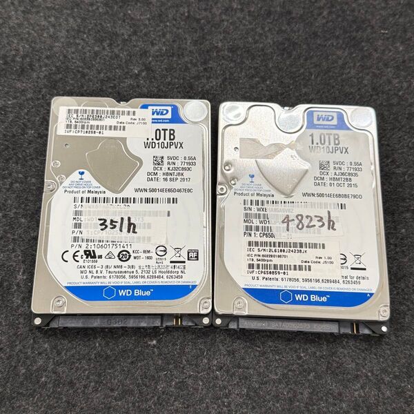 WesternDigital HDD 2.5インチ 9mm 1TB 2個セット