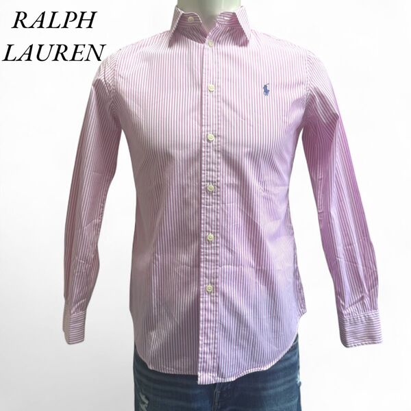 RALPH LAUREN ラルフローレン ストライプシャツ ピンク