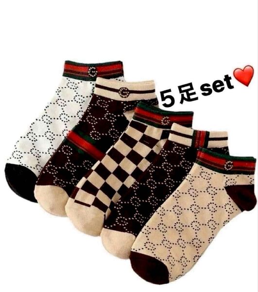 新品☆5足組 スニーカーソックス 短い レディース ショート靴下 くるぶし丈 おすすめ人気☆韓国