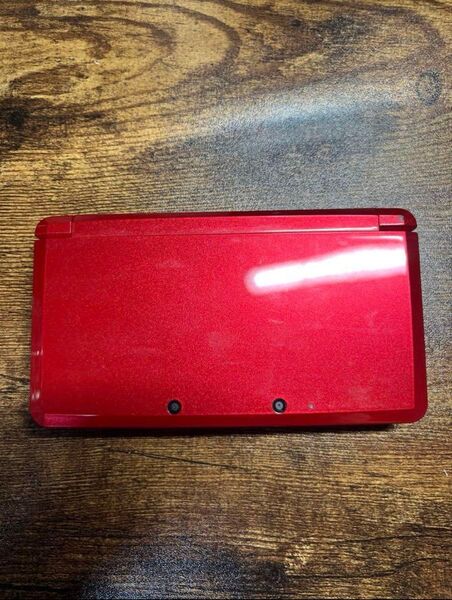 NINTENDO 3DS レッド 美品 本体+ポケモンオメガルビー スマブラソフト 初期化済