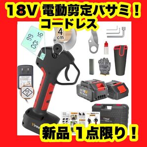 【新品】【大特価】電動剪定バサミ 剪定バサミ 18V切断径 40mm コードレス 4500mAh