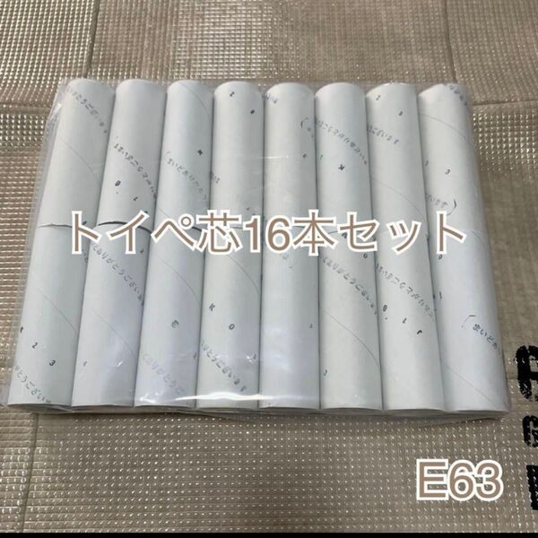 E63【16本入り】トイレットペーパー芯16本 ハンドメイドやリメイクなどに