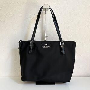 kate spade ケイトスペード ワトソンレーン トートバッグ ナイロン A4 ブラック レザー