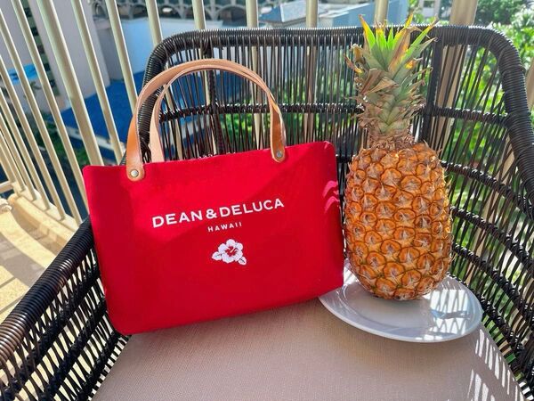 DEAN&DELUCA HAWAII ディーンアンドデルーカハワイ ホリデーカラー 赤 トートバッグ