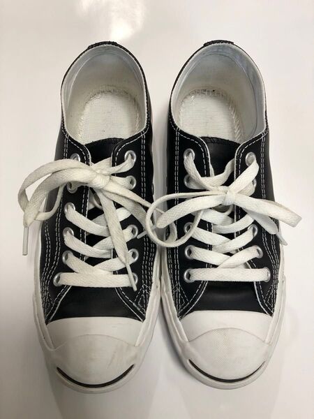 コンバース CONVERSE ジャックパーセル レザー ブラック 黒 スニーカー 23cm