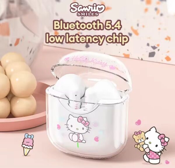キティ Bluetooth ワイヤレス イヤホン イヤフォン Hellokitty サンリオ 白