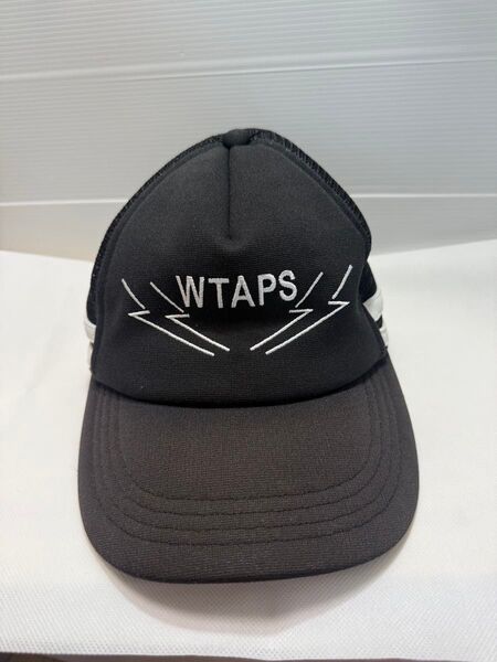 wtaps ダブルタップス キャップ ベースボールキャップ ブラック ライン 中古 メッシュキャップ