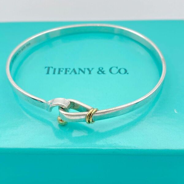 Tiffany&Co. ティファニー フック&アイ バングル 925 750 シルバー K18 フックアンドアイ ブレスレット