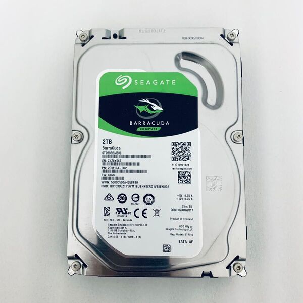【中古 HDD】SEAGATE BARRACUDA HDD 2TB 型番: ST2000DM006-2DM164