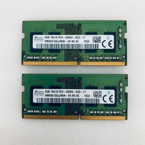 SK hynix ノートパソコン用メモリ DDR4 PC4-2666V 4GB x 2個 (合計 8GB)中古品
