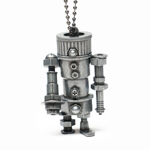 ロボット キーホルダー 金属製 メタル ハンドメイド