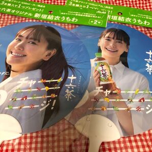 2枚セット 十六茶 新垣結衣 うちわ ノベルティ 非売品 新垣結衣 全2種 コンプリート アサヒ飲料