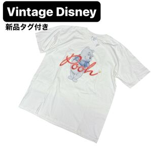 激レア 00s オールドディズニー くまのプーさん tシャツ デットストック 白