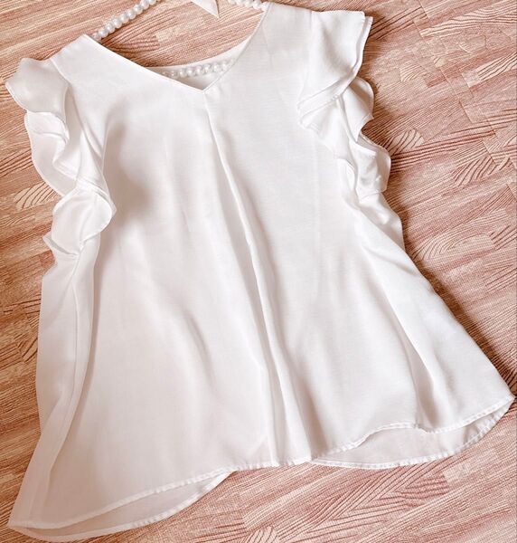 NATURAL BEAUTY BASIC袖フリルフリルブラウス