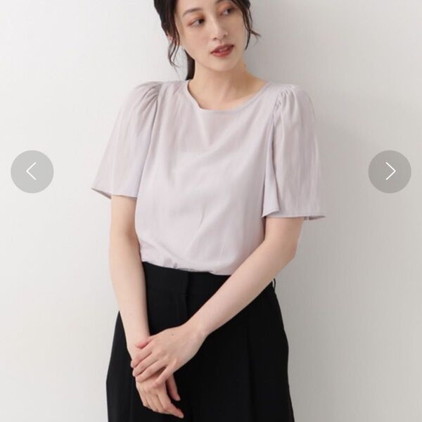NATURAL BEAUTY BASIC割繊フレアスリーブブラウス¥5,500