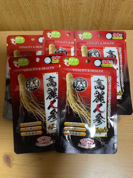 ジャパンギャルズSC 高麗人参+トリプル 90粒入 ×5袋