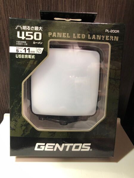 ジェントスUSB充電式 パネルLEDランタン PL-200R 450ルーメン