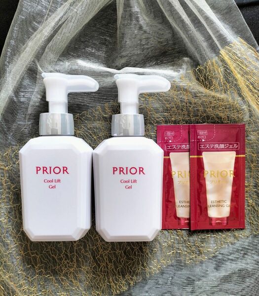プリオール薬用冷やし美リフトゲル ゲル状クリーム120ml 2本 エステ洗顔ジェル サンプル2包付