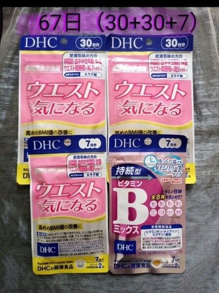 DHC ウエスト気になる 67日分+ビタミンB7日付き