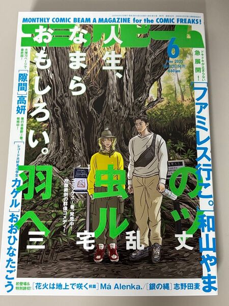 月刊コミックビーム 2025年6月号 虫ル宅乱 巻頭 羽生生純 カクル表紙裏 Comic Beam June 2025
