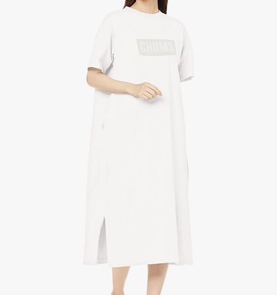 新品チャムスCHUMS 半袖Tシャツワンピースヘビーウェイトロゴドレス Heavy Weight Logo Dress レディース