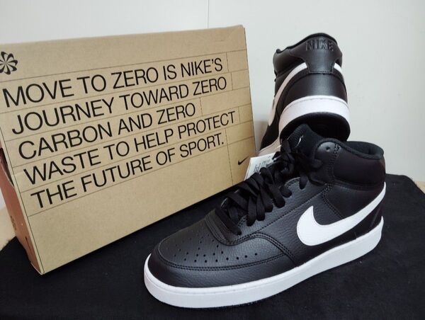 新品27.5cmナイキNIKEメンズスニーカーコートビジョンミッドCOURTVISIONMIDエアフォース1AF1ハイカット好きに