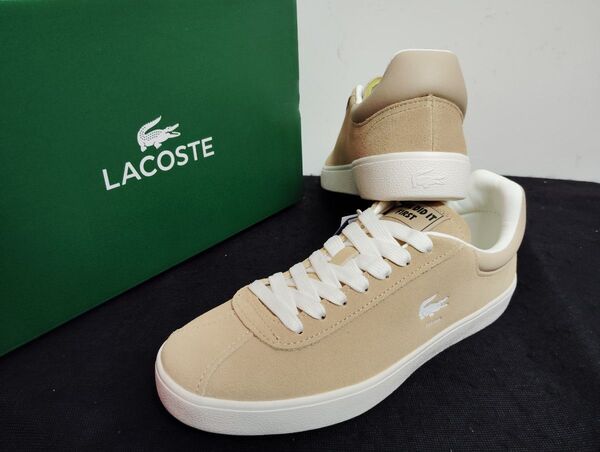 新品24cm ラコステlacosteレディーススニーカーウィメンズ BASESHOT 124 2 S ベージュ