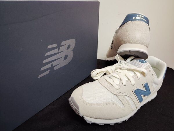 新品25cmニューバランス newbalanceレディーススニーカーML373OJ2ライトグレーブルー
