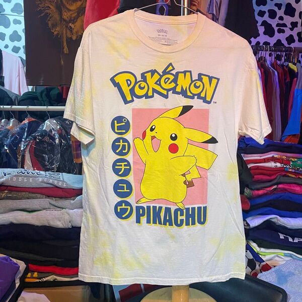 ポケモン ピカチュウ オフィシャル Tシャツ 古着 オーバープリント