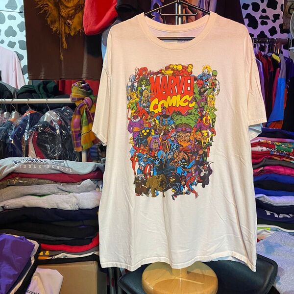レア マーベル 古着 Tシャツ アメカジ アメコミ ヒーロー オーバーサイズ