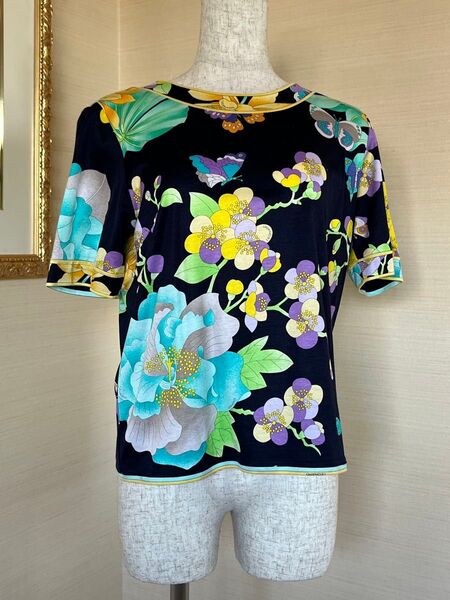 【美品】LEONARD 半袖Tシャツ ネイビー L