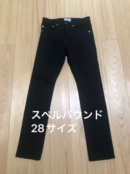 スペルバウンド メンズジーンズ デニムパンツ Spell Bound 5Pスキニーフィットパンツ ブラックデニム 28サイズ
