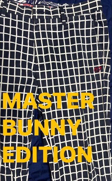 良品】マスターバニー パンツ 5 メンズ パーリーゲイツ チェック柄 センタープレス マスターバニーエディション